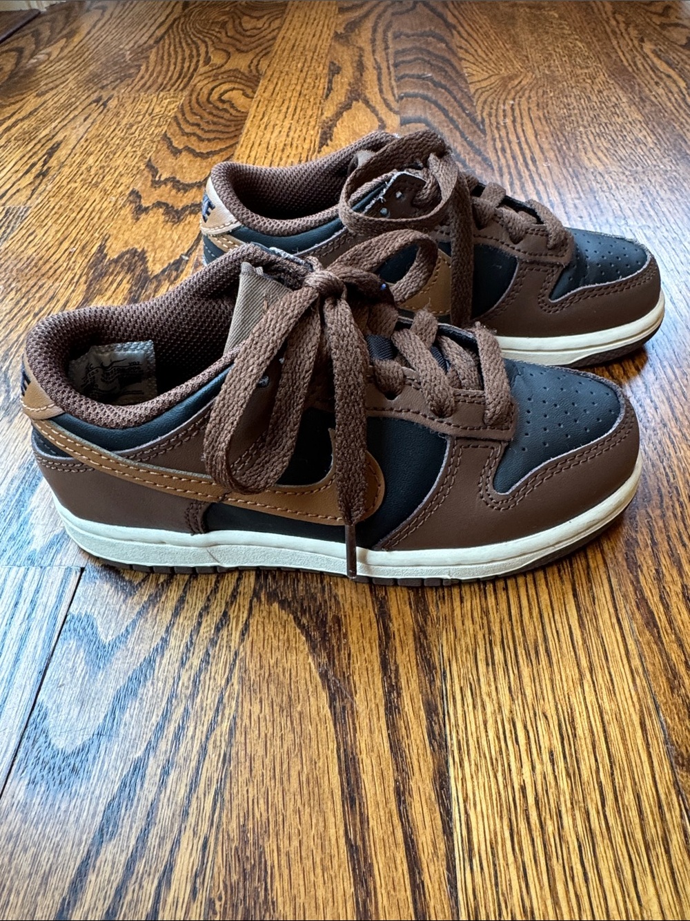 Nike Kids Brown and Black Low-Top Dunks Sneakers